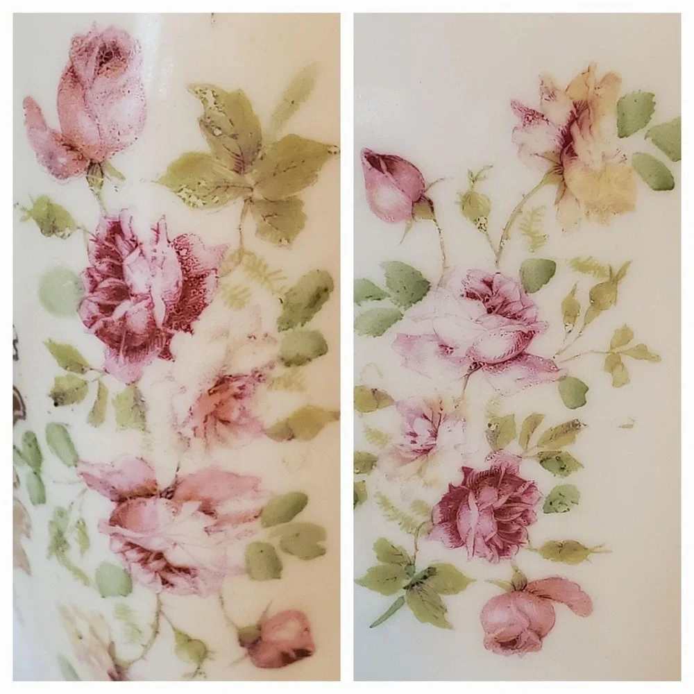 Antique Bohemian Handled Urn Vase Victoria Austria Porcelain Signed Kaufmann 12